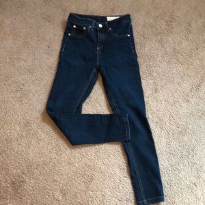 Rag and bone high rise cropped skinnies